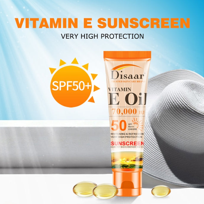 Vitamin E Facial Body Sunscreen Whitening Sunblock Cream Oil-Control Moisturizing Multi-effect Skin Cream body Disaar SPF 50+