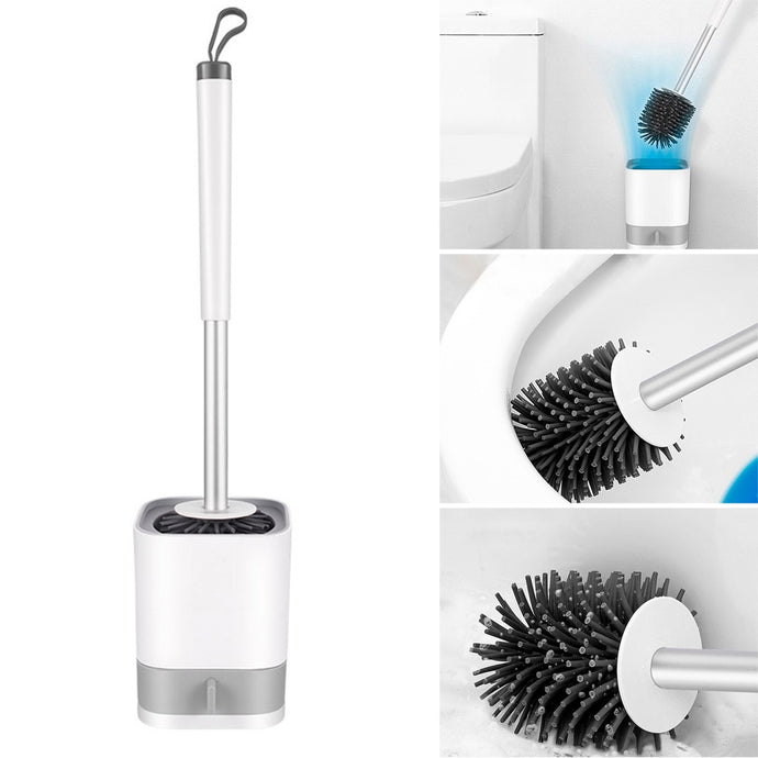 Silicone Toilet Brush Floor-Standing Wall-Mounted Base Cleaning Brush For Toilet WC Bathroom Accessories Set Household Supplies
